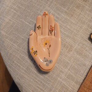 Anthropologie handpainted hand dish